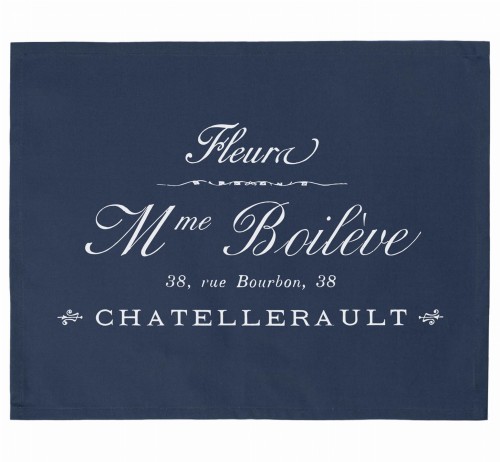 SERWETY NA STÓŁ / PODKŁADKI POD TALERZE 2 SZT.  MADAME FRENCH HOME – GRANATOWE, FRANCUSKI STYL