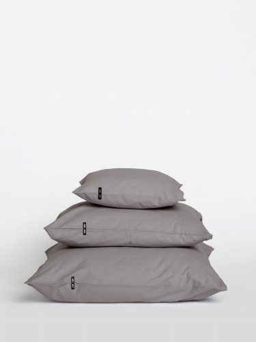 POSZEWKI NA PODUSZKI 2 SZT. 80X80 POŚCIEL PURE HOP DESIGN - CIEMNY  SZARY