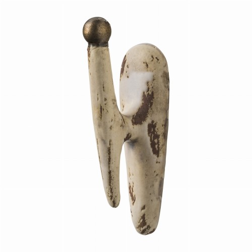 WIESZAK NOBILIA LENE BJERRE 10,5 CM - ZŁAMANY BIAŁY / HACZYK RUSTYKALNY