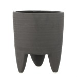 DONICZKA Z NÓŻKAMI  / OSŁONKA NA KWIATY BELLE 18 cm LENE BJERRE - CZARNA