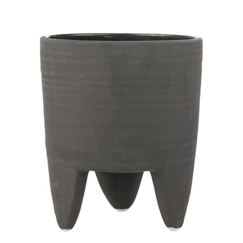 DONICZKA Z NÓŻKAMI  / OSŁONKA NA KWIATY BELLE 18 cm LENE BJERRE - CZARNA