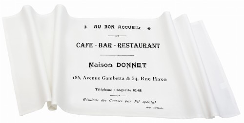 BIEŻNIK NA STÓŁ CAFE, BAR, RESTAURANT FRENCH HOME 34X105  CM - BIAŁY