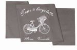 BIEŻNIK NA STÓŁ BICYCLETTE (ROWER) FRENCH HOME 34X105 CM- SZARY