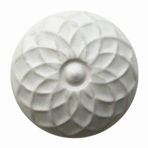 CERAMICZNA GAŁKA  / UCHWYT MEBLOWY  CHIC ANTIQUE  5 CM - BIAŁY