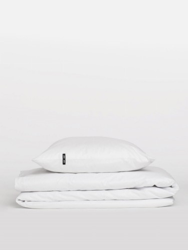 POŚCIEL KOMPLET 140X200 CM, 1 x POSZEWKA 50x60 CM PURE HOP DESIGN – BIAŁA