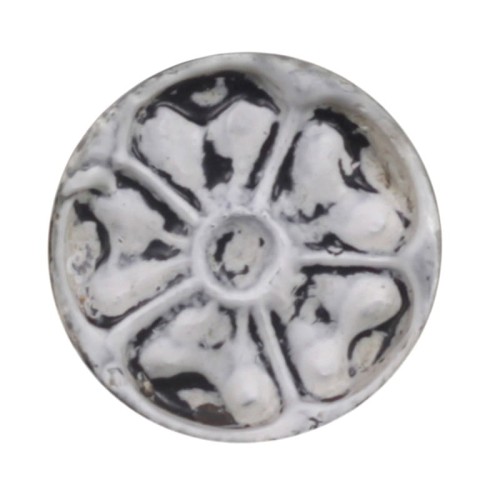 GAŁKA METALOWA PRZECIERANA  CHIC ANTIQUE 3,5 CM- ANTYCZNY BIAŁY