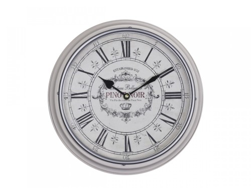 ZEGAR ŚCIENNY  PINOT NOIR CHIC ANTIQUE 31 CM - KREMOWY, VINTAGE