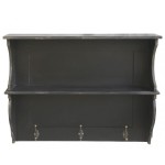 PÓŁKA ŚCIENNA  / WIESZAK CHIC ANTIQUE - ANTYCZNY CZARNY, POSTARZANA