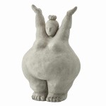 DEKORACJA / FIGURKA KOBIETA SERAFINA LENE BJERRE 28 CM - SZARY