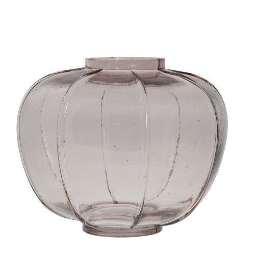 SZKLANY WAZON DORNIA LENE BJERRE 20 CM - BRĄZOWY (BARK)