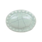 CERAMICZNA GAŁKA / UCHWYT MEBLOWY CHIC ANTIQUE - ZIELONA, OWALNA