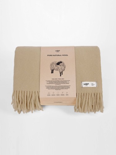 KOC WEŁNIANY YETI HOP DESIGN 145x205 CM - BEŻOWY