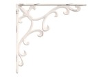METALOWY WSPORNIK / PODPORA DO PÓŁKI CHIC ANTIQUE 25x25 CM - ANTYCZNY KREMOWY
