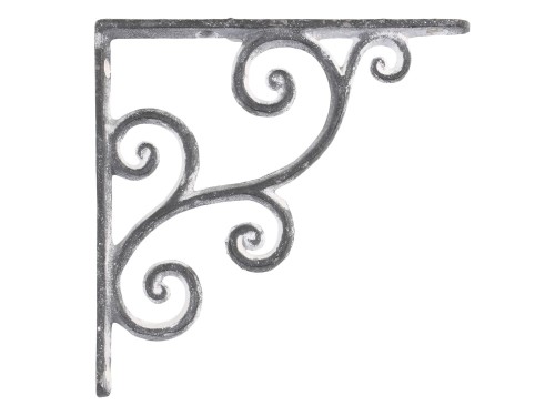 Metalowy wspornik do półki Chic Antique 14x14 cm – antyczny szary, dekoracyjna podpora