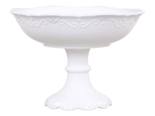 OWOCARKA / PATERA PORCELANOWA NA NÓŻCE PROVENCE CHIC ANTIQUE