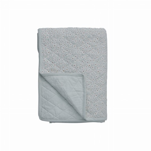 PLED / KOC BAWEŁNIANY LIBERTE LENE BJERRE 170x130 cm - PASTELOWY MIĘTOWY, W KWIATY