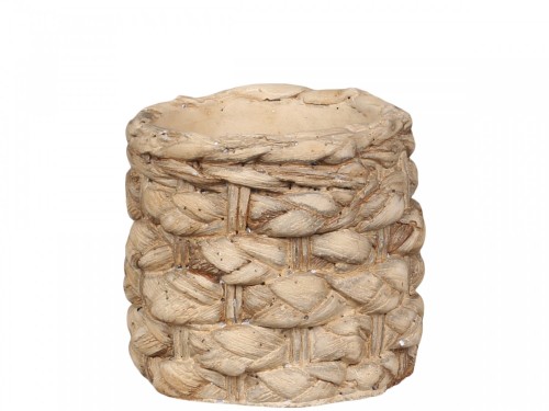 DONICZKA / OSŁONKA NA KWIATY CORTE  CHIC ANTIQUE 8 CM - PLECIONY WZÓR