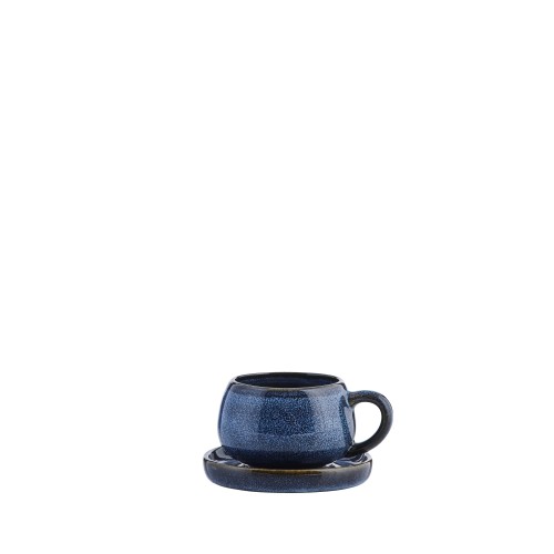 FILIŻANKA DO ESPRESSO AMERA LENE BJERRE 9X5 CM - NIEBIESKA