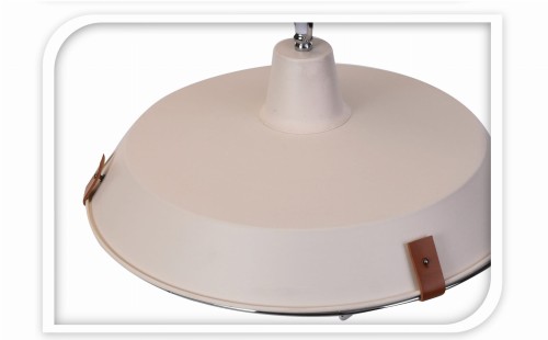 INDUSTRIALNA LAMPA SUFITOWA NA PASKU  "HALL 97" - BIAŁA