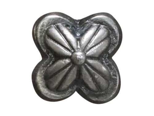 GAŁKA METALOWA / UCHWYT MEBLOWY KWIAT CHIC ANTIQUE - ANTYCZNA SREBRNA