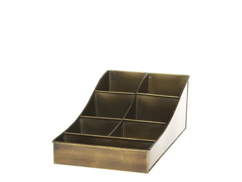 Organizer na biurko Chic Antique 37 cm – metalowy, antyczne złoto