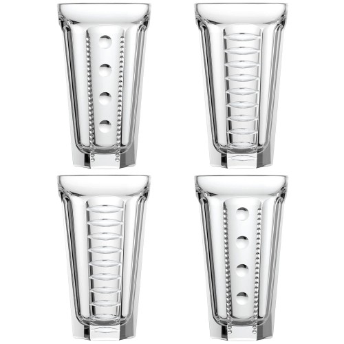 SZKLANKI DO DRINKÓW SAGA LA ROCHERE KOMPLET 4 SZT. - WYSOKIE , MIX WZORÓW