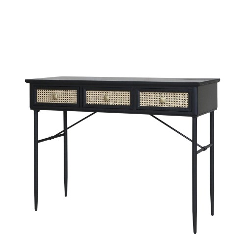 KONSOLA / BIURKO Z 3 SZUFLADAMI CHIC ANTIQUE 80x110x42 CM – CZARNY