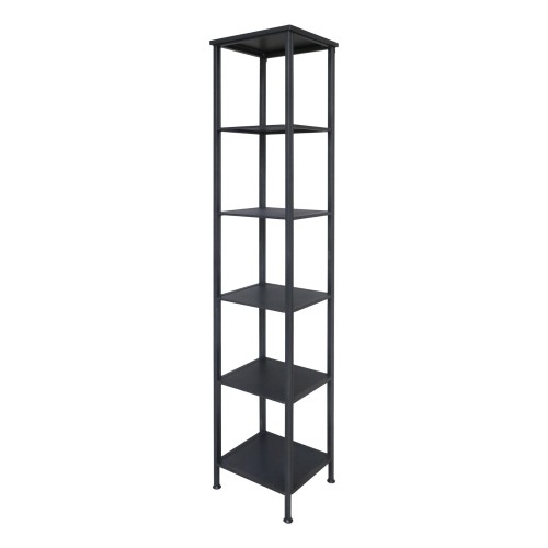 REGAŁ Z PIĘCIOMA PÓŁKAMI CHIC ANTIQUE 212x42x42 CM - CZARNY