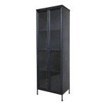 WITRYNA Z CZTEREMA PÓŁKAMI CHIC ANTIQUE 184x63,5x41,5 CM – CZARNY