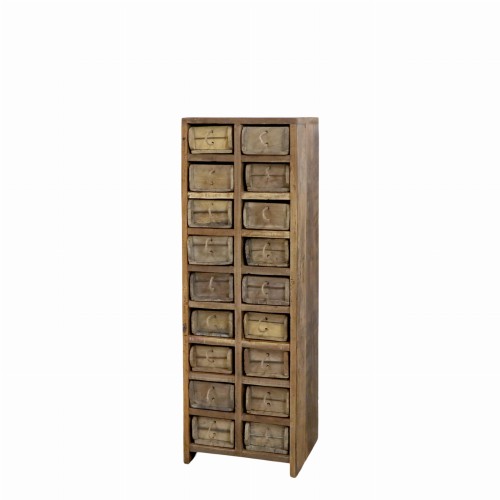 RUSTYKALNA DREWNIANA KOMODA GRIMAUD CHIC ANTIQUE 122 CM