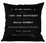 POSZEWKA DEKORACYJNA CAFE BAR RESTAURANT FRENCH HOME - CZARNA
