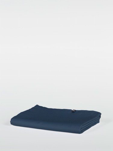 PRZEŚCIERADŁO 160X200 CM POŚCIEL PURE HOP DESIGN -  ZGASZONY GRANATOWY