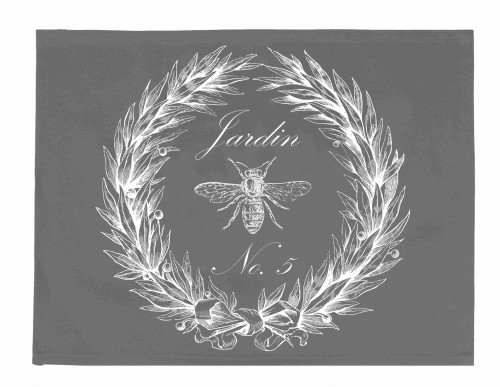 SERWETY NA STÓŁ / PODKŁADKI POD TALERZE 2 SZT. JARDIN (PSZCZOŁA) FRENCH HOME – SZARE, FRANCUSKI STYL