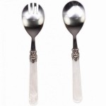 ŁYŻKI DO SERWOWANIA SAŁAT CHIC ANTIQUE - BIAŁE PERŁOWE