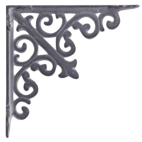 Metalowy wspornik do półki Chic Antique 15x15 cm – antyczny grafitowy, rustykalna podpora